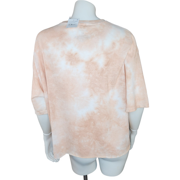 Stunner California Womens XL Peach Tye-Dye Short Sleeve Graphic Tee Raw Hem NWT - Picture 7 of 12